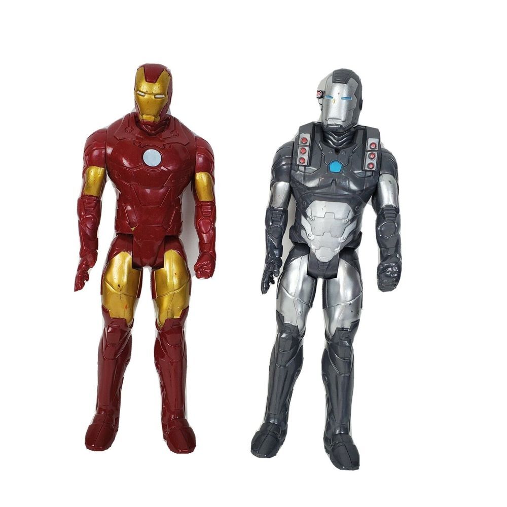Lot of 2‎ Iron Man Action Figures Red and Silver